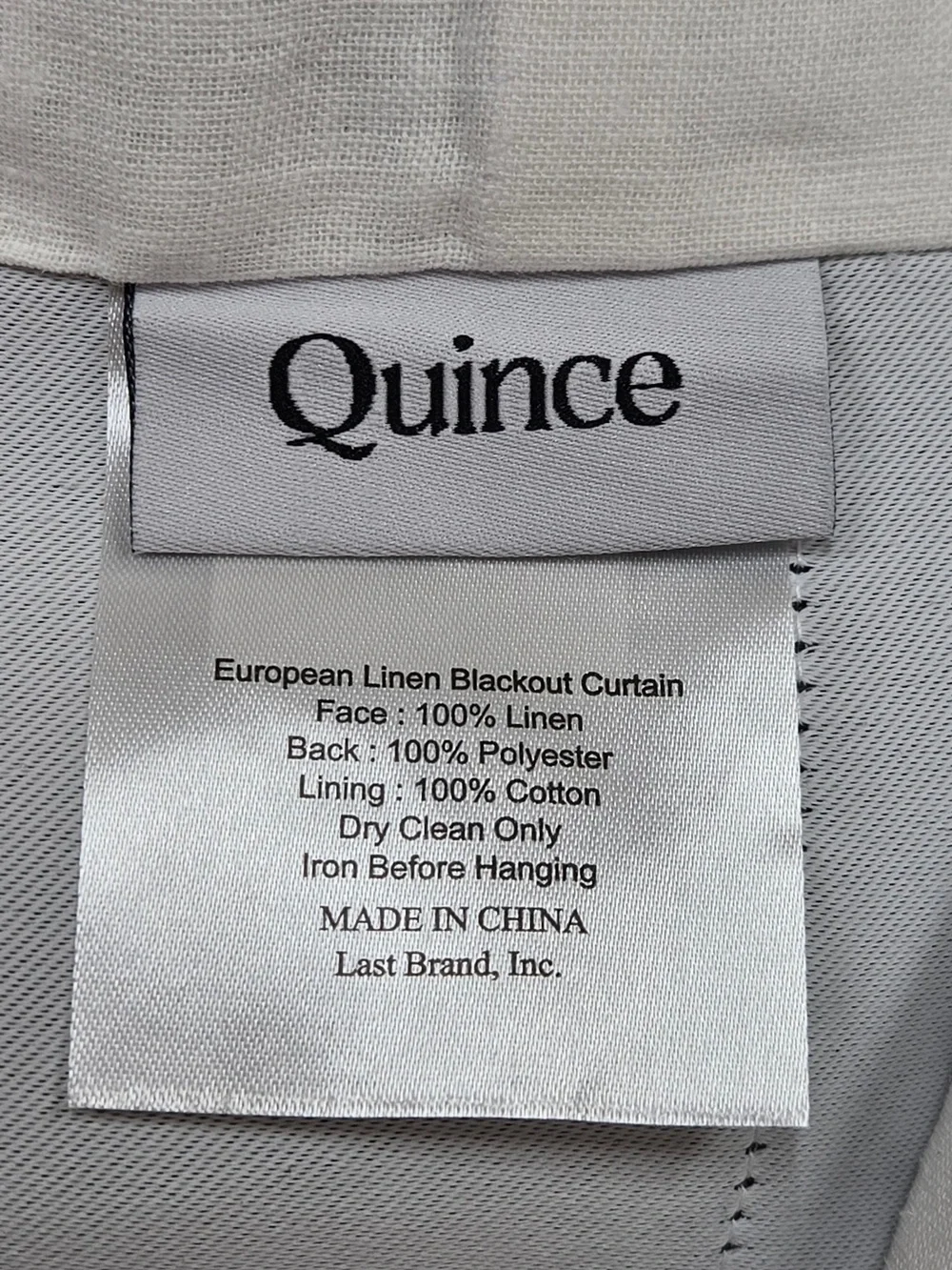NWT QUINCE Set Of 2 48x96 European Linen True Blackout Curtains White 9625